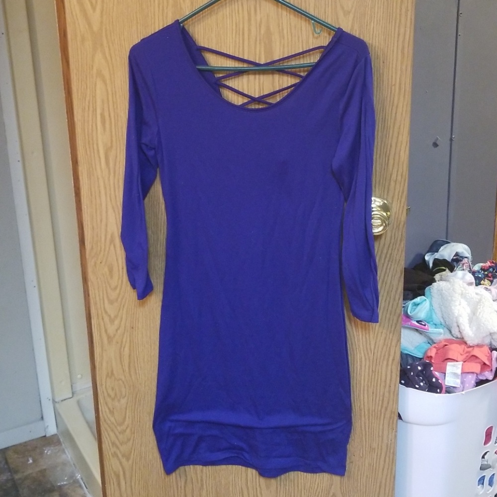 Blue bodycon dress